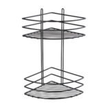 Полка угловая двухэтажная черная Fixsen FX-710B-2