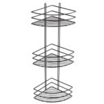 Полка угловая трехэтажная черная Fixsen FX-710B-3