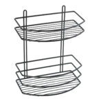 Полка овальная двухэтажная черная Fixsen FX-720B-2