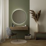 Зеркало круглое 60х60 черное с подсветкой Fixsen LED FX-1060B