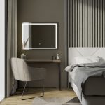 Зеркало прямоугольное 80х60 графит с подсветкой Fixsen LED FX-2080F