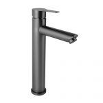 "NORDIC" Смеситель для раковины однорычажный с высоким изливом FX-8809F графит