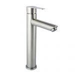 "NORDIC" Смеситель для раковины однорычажный с высоким изливом FX-8809N сатин